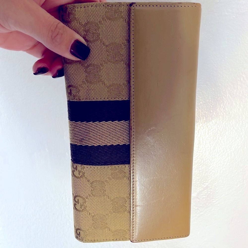 Authentic!! Gucci Web Long Bifold Wallet - Picture 12 of 12